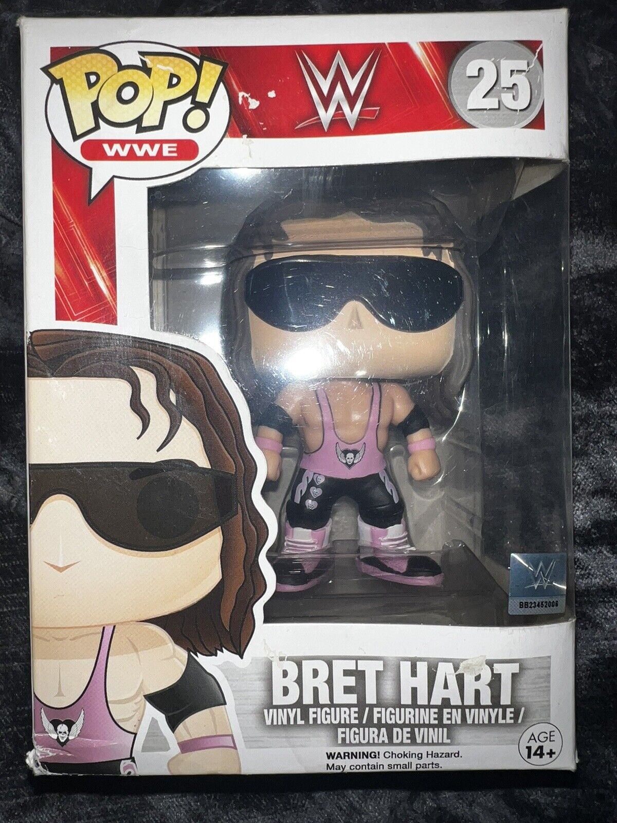 WWE WWF Funko Pop Bret Hitman Hart 25 Damaged Box HBK Stone Cold Owen