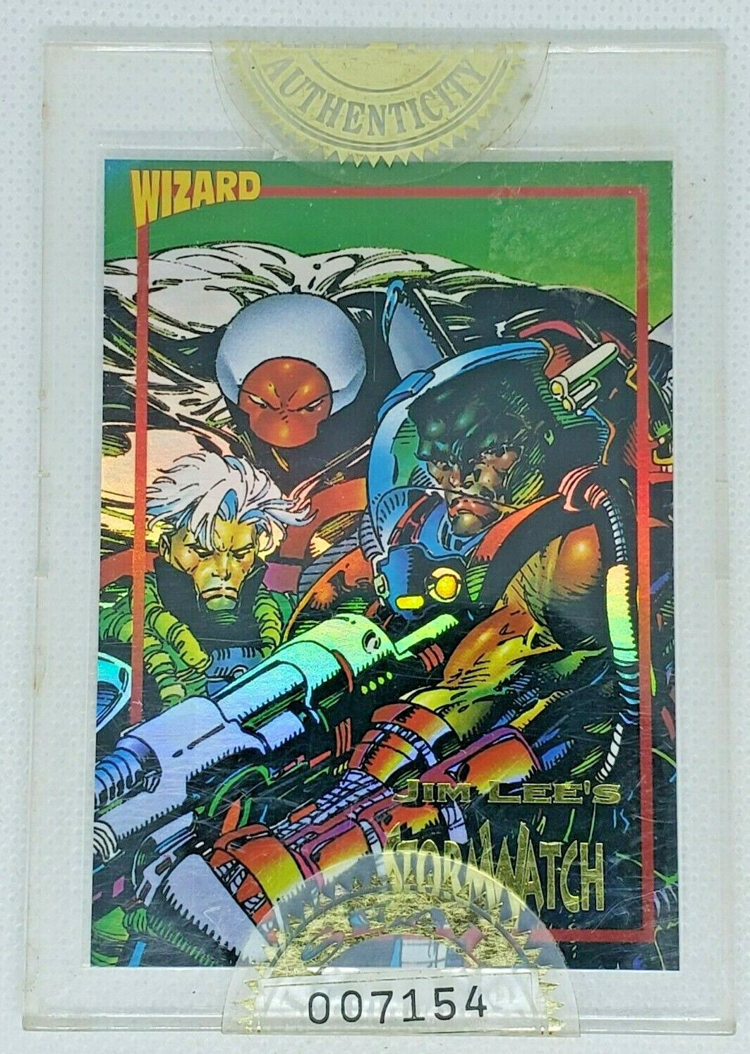 1993 Wizard Jim Lee\'s Stormwatch Holo Parallel #6 - Sealed & Serial Numbered