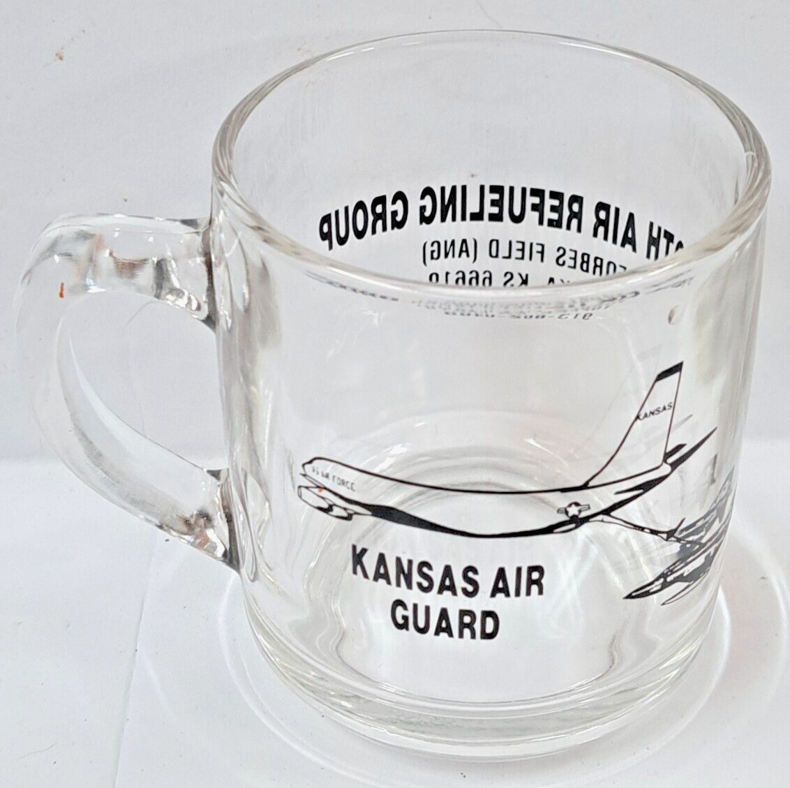 glass coffee mug Kansas Air NationalGuard 190th Air Refueling Group Forbes Field
