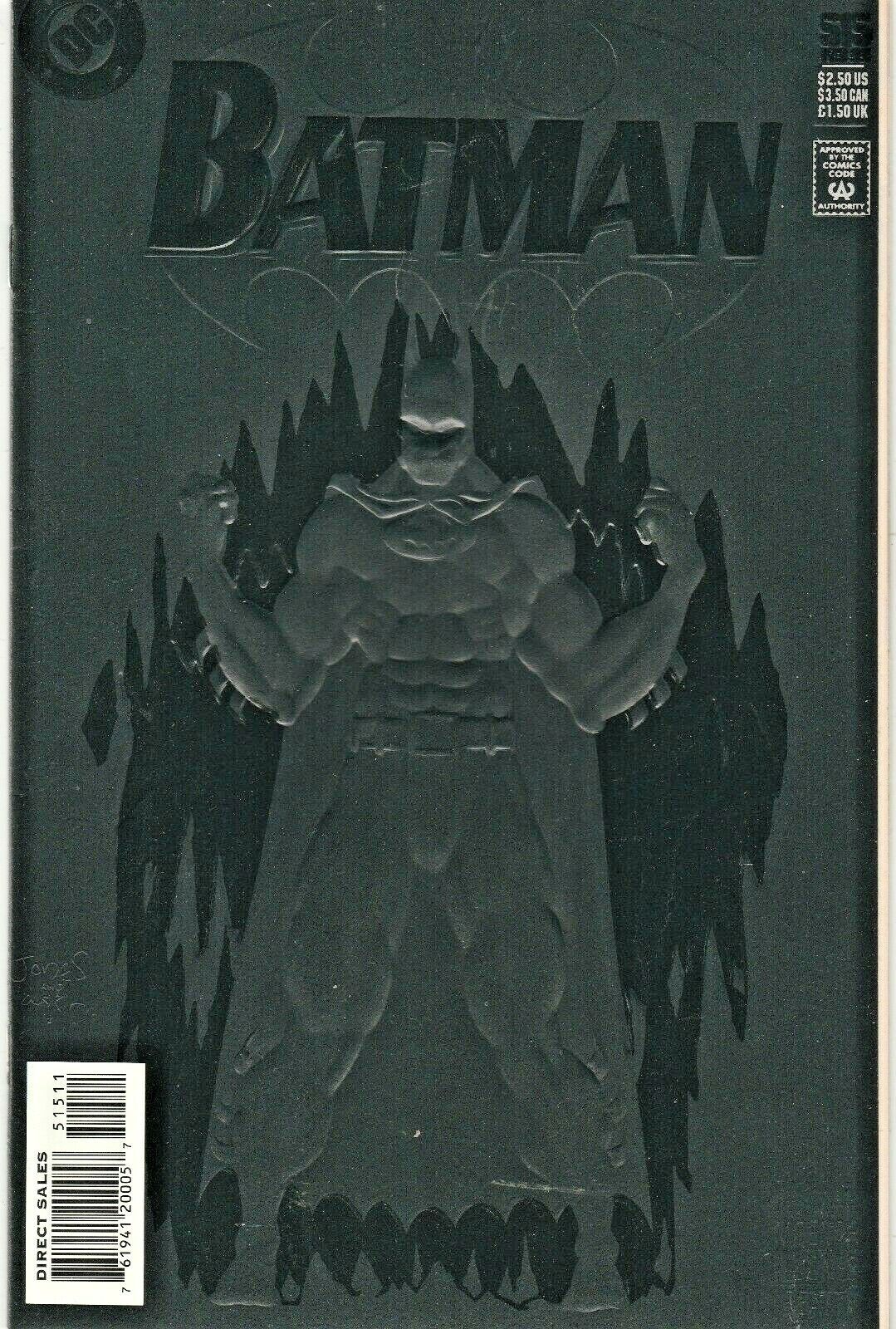 BATMAN ORIGINAL SERIES #515  TROIKA I  EMBOSSED VARIANT   DC  1995  NICE