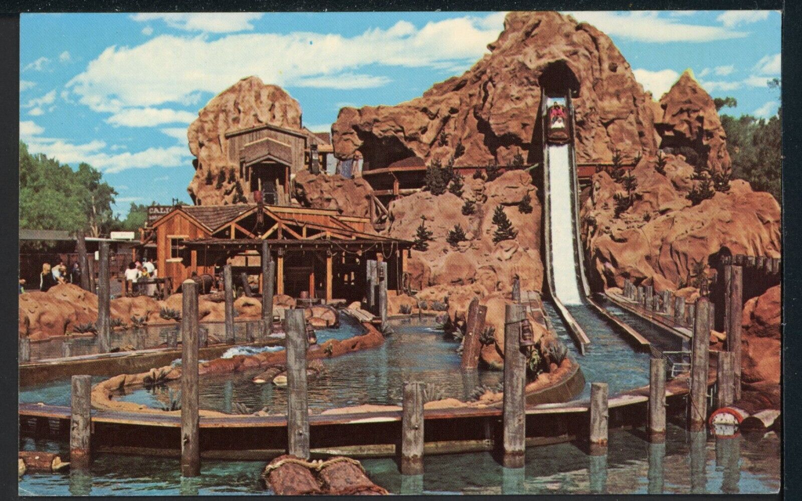 1970 Disneyland Calico Log Ride Vintage Postcard M1143