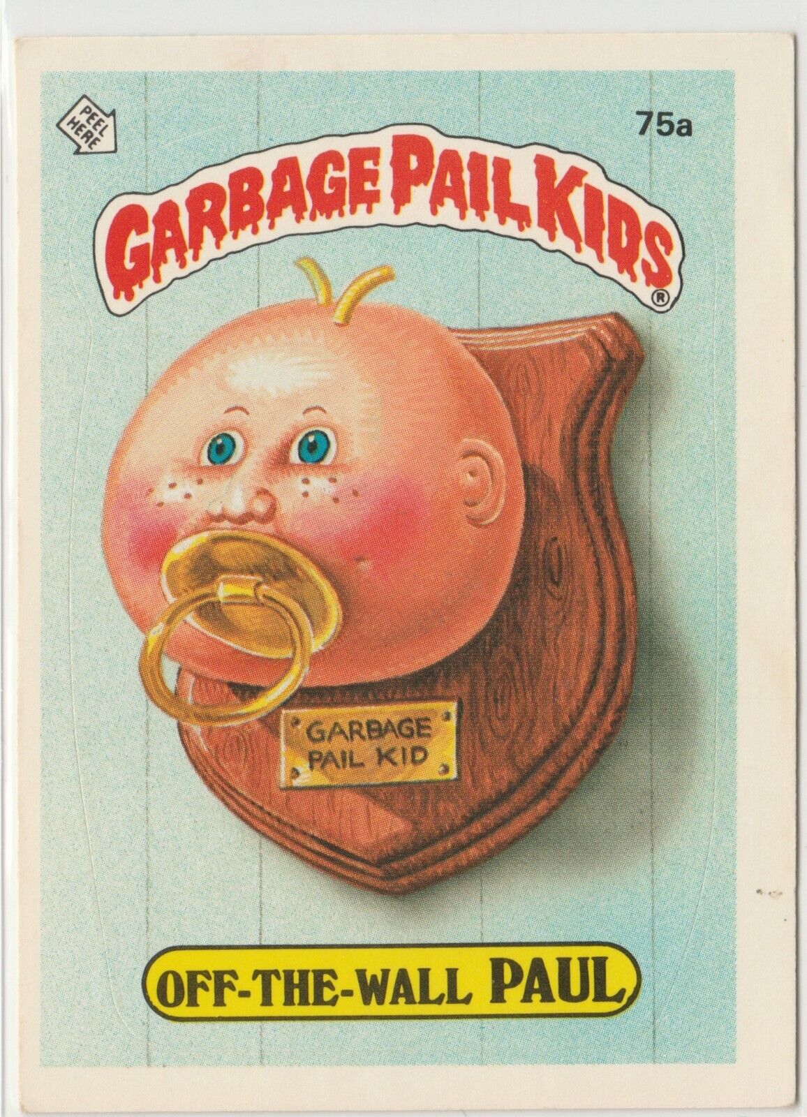 1985 Topps Garbage Pail Kids Series 2 Off-The-Wall Paul 75a MATTE BACK GPK 2893