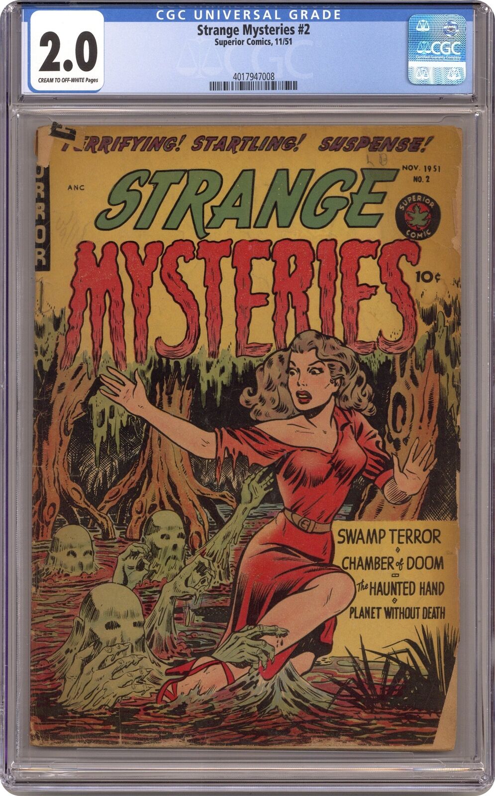 Strange Mysteries #2 CGC 2.0 1951 4017947008