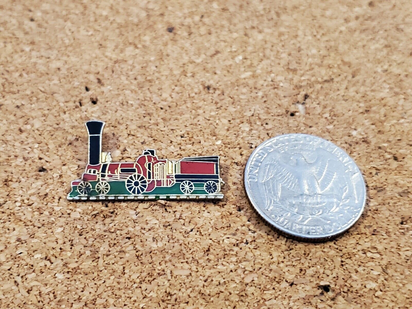 Vintage red Train Enamel Pin