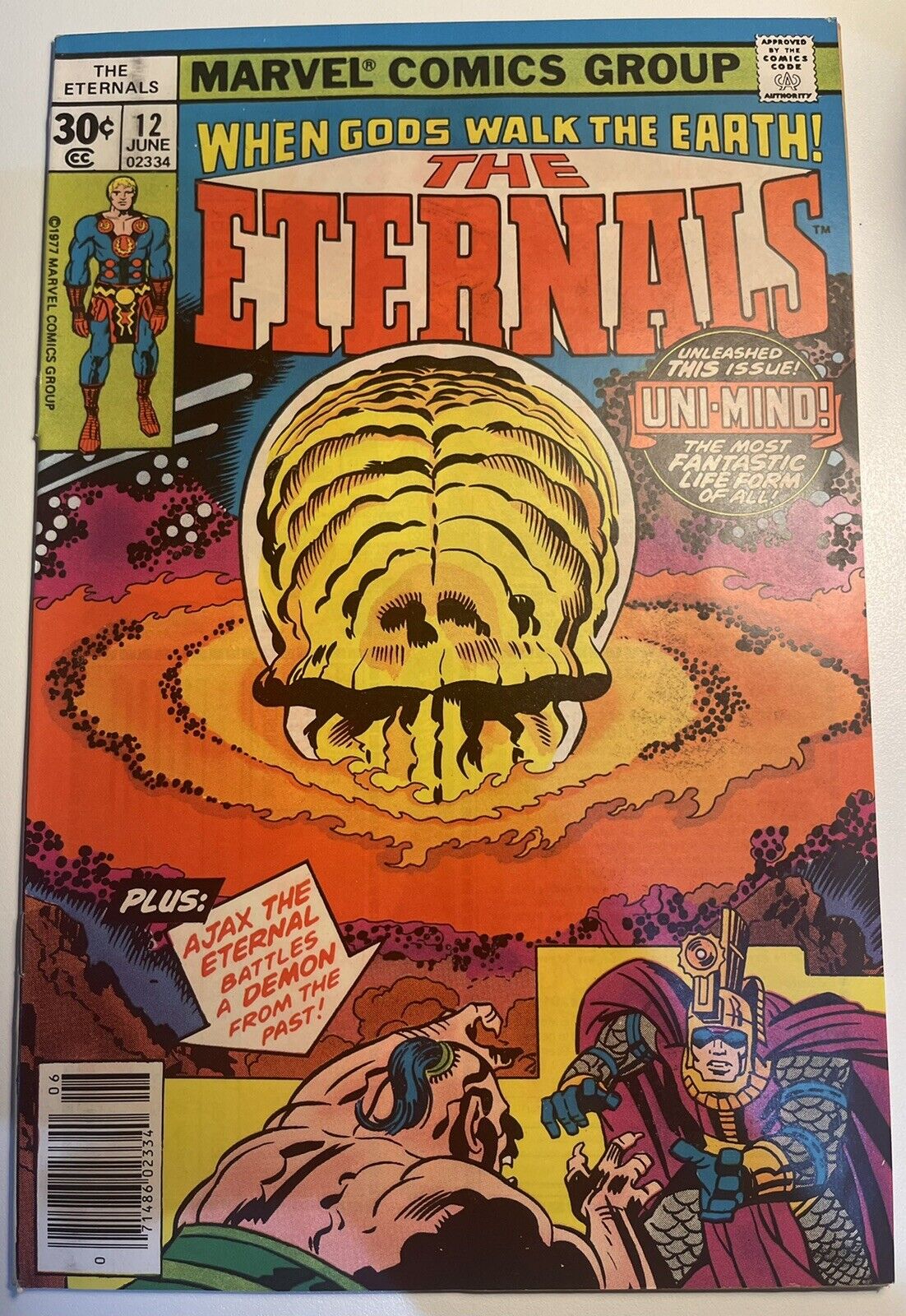 The Eternals #12 Bronze Age Key (1977) 1st Uni-Mind  Kirby Story & Art