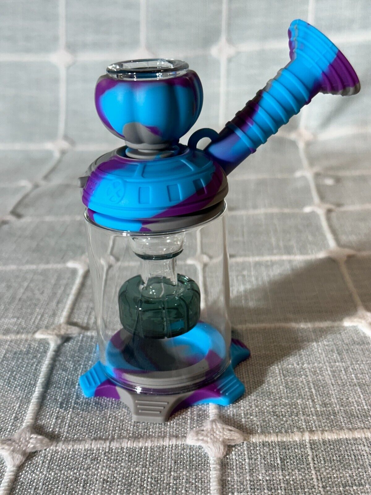 Mini 5inch Silicone Hookah Smoking Bong Shisha Water Pipe Glass Bowl