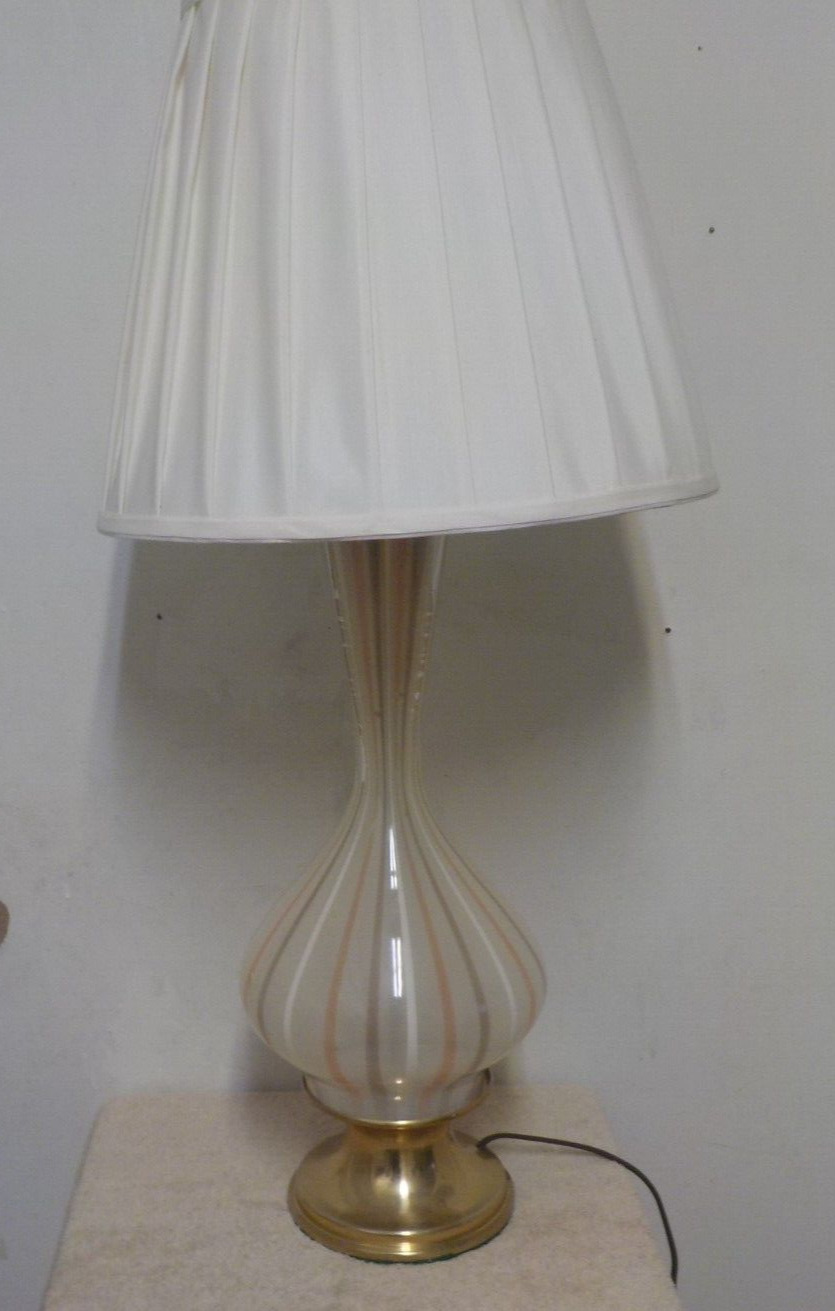 VINTAGE  Tall Murano Glass Table Lamp by Dino Martens