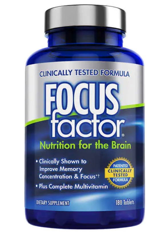 Focus Factor Brain Supplement - 180 Tablets