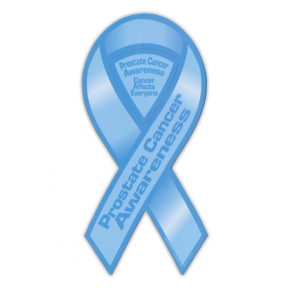 Magnetic Bumper Sticker - Prostate Cancer Support Ribbon - Awareness Magnet