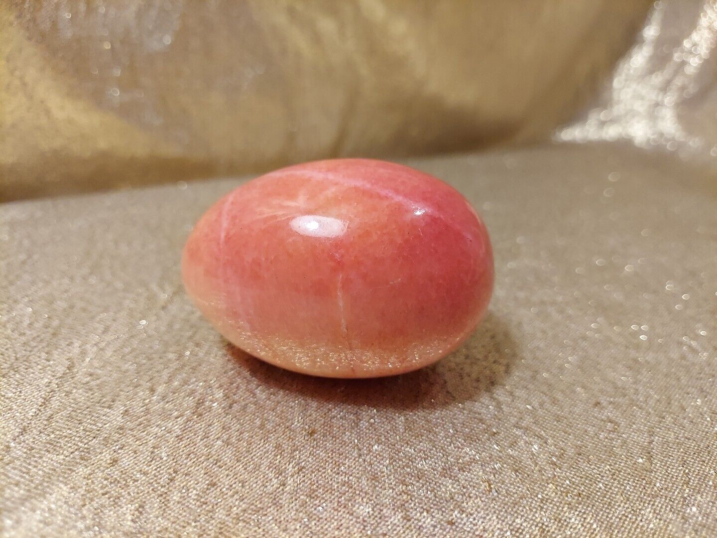 Pink Marbled Stone Egg, 2.5\