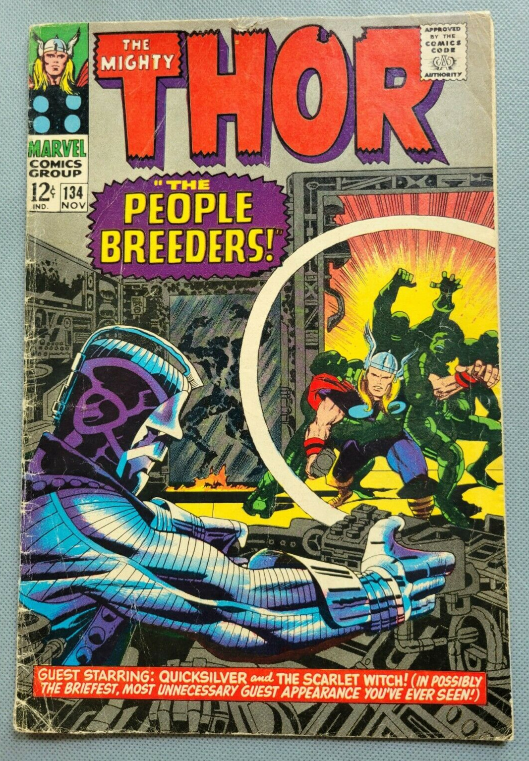 The Mighty Thor #134 1966 Key Issue 1st App High Evolutionary Marvel Fire CCC*