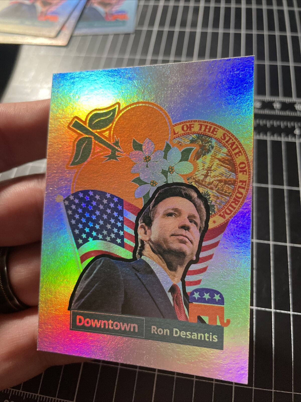 Governor Ron DeSantis 2024 Election Refractor Card LIMITED EDITION TRADING CARD