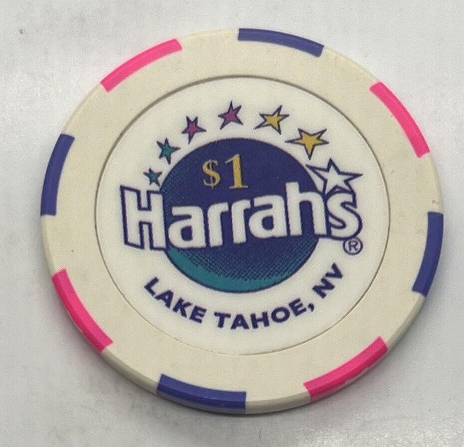 Harrah\'s $1 Lake Tahoe Nevada Casino Chip - Seven Stars - 1996