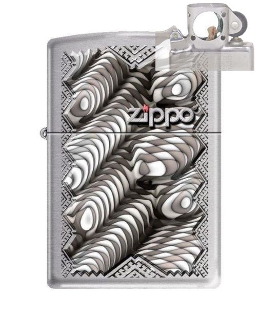 Zippo 3277 abstract image logo Lighter with PIPE INSERT PL