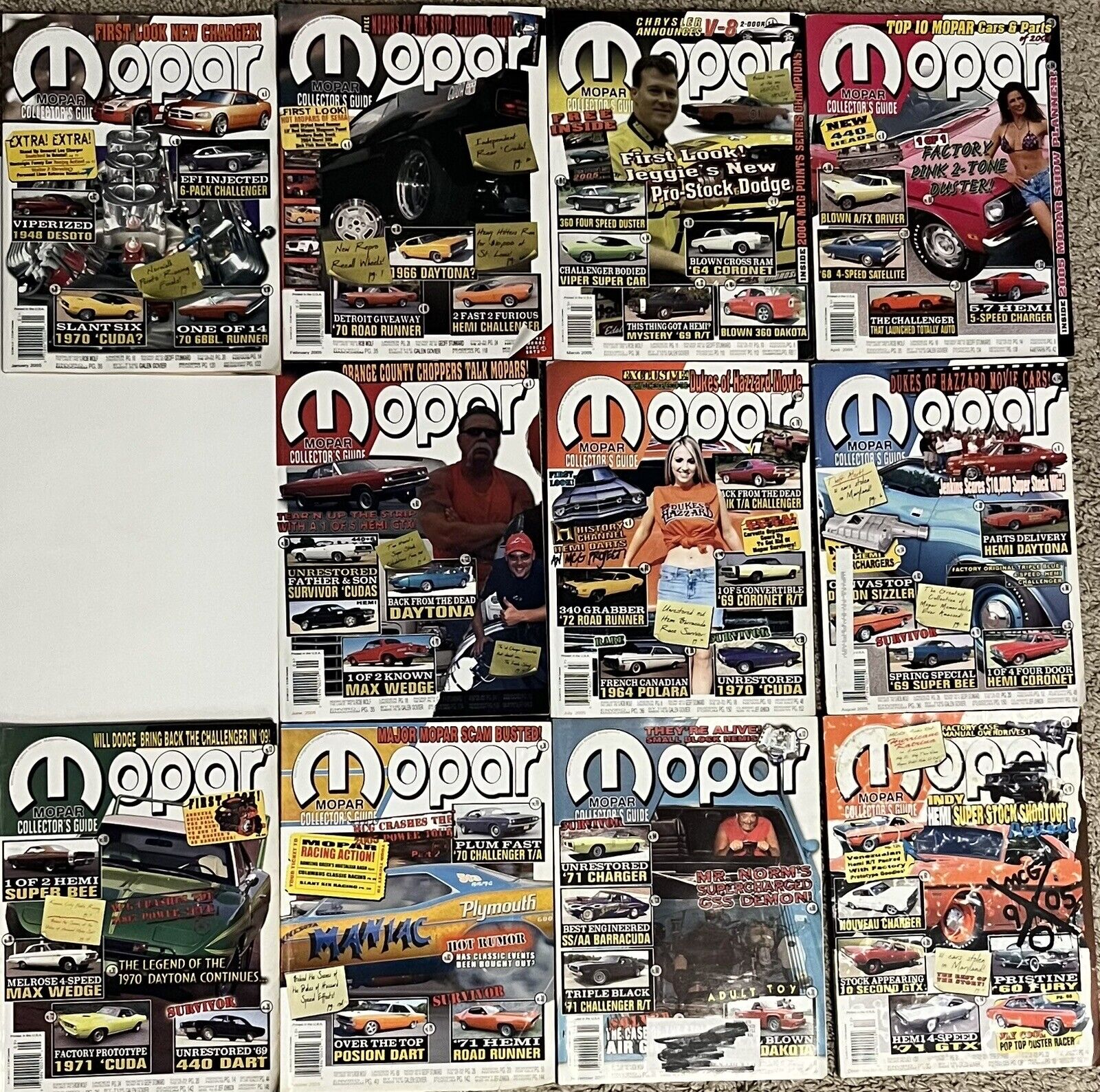 MOPAR Collector’s Guide - 2005 - Lot Of 11 Issues - Incomplete Year - No May