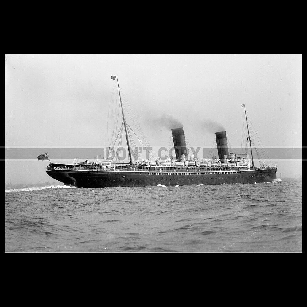 Photo B.002779 RMS LUCANIA CUNARD LINE 1893 OCEAN LINER STEAMSHIP LINER LINER