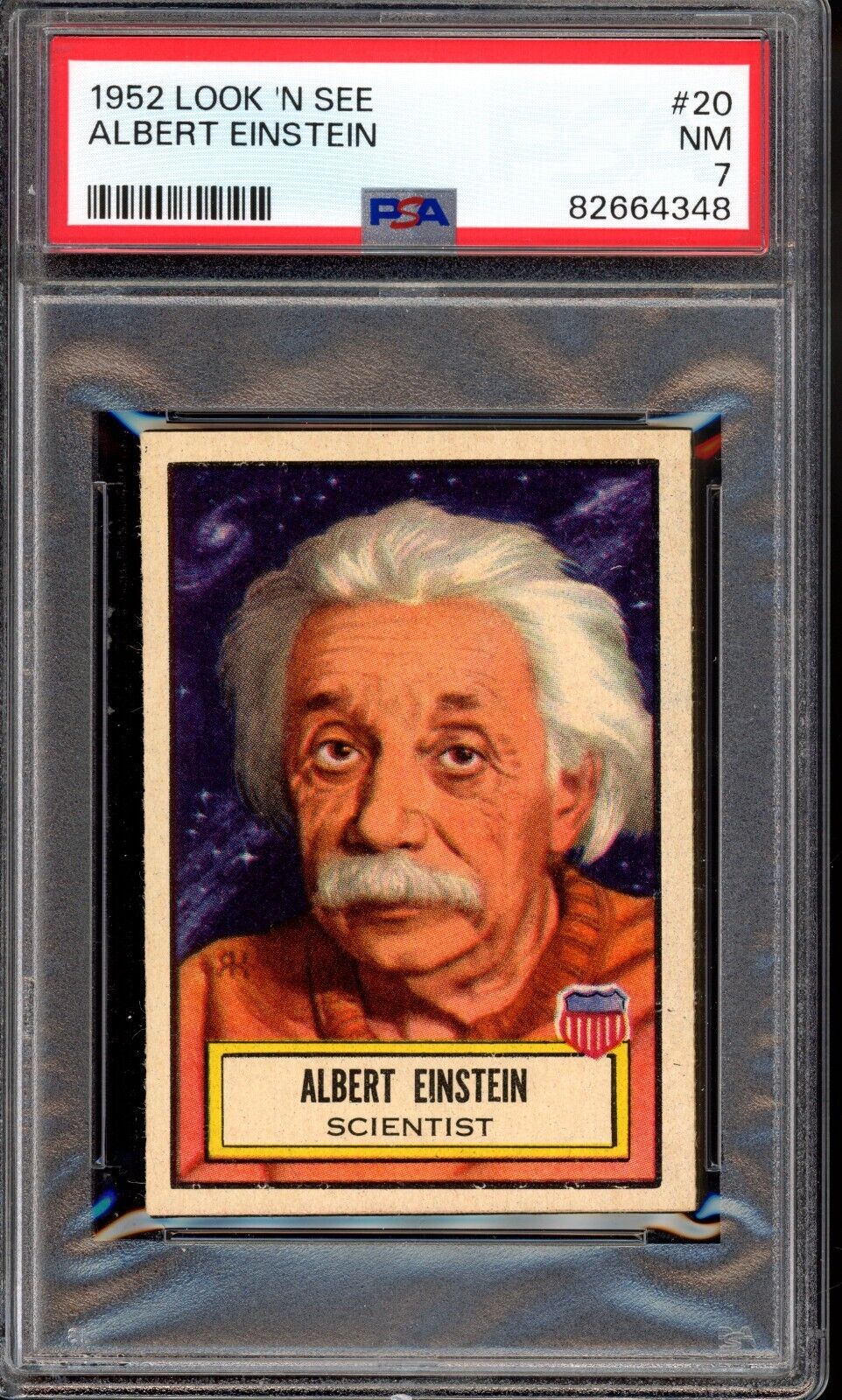1952 Topps Look n See #20 Albert Einstein PSA 7 Scientist Vintage Trading Card