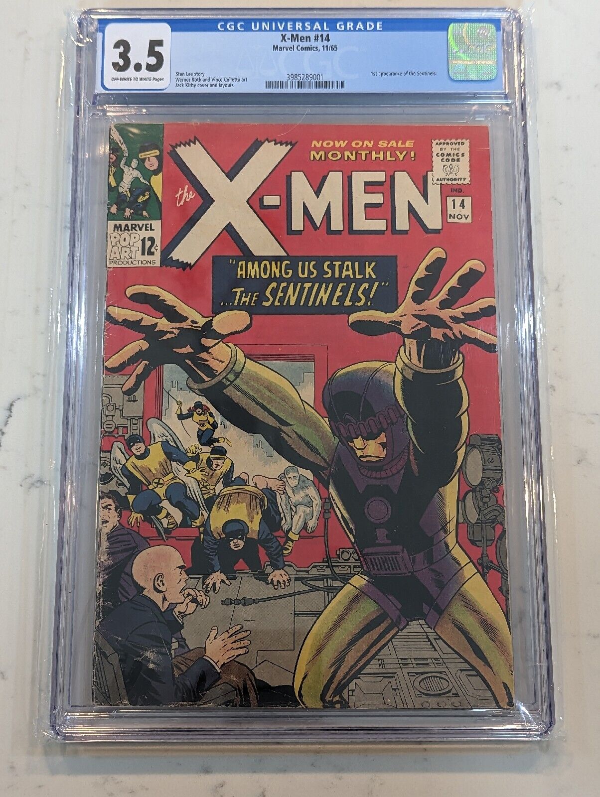 X-Men #14  CGC 3.5 1st App of Sentinels Marvel 1965
