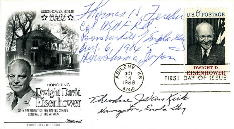 ENOLA GAY CREW - FIRST DAY COVER SIGNED WITH CO-SIGNERS