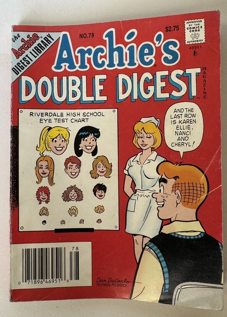 RareVintage Archie's Double Digest Magazine Comic Book NO 78