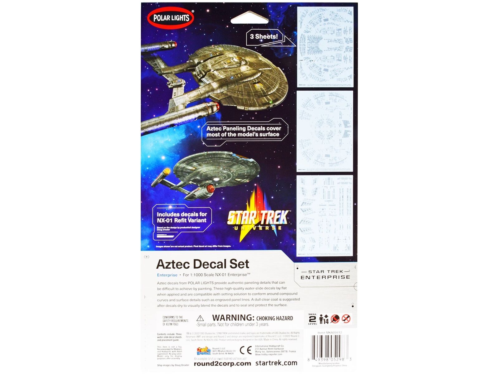 Star Trek Universe Aztec Decal Pack for NX-01 Enterprise Ship in 1/1000 Scale
