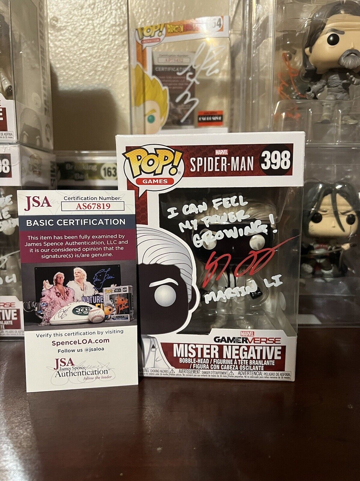 Mister Negative Funko Pop Signed by Stephen Oyoung; Marvel Spider-Man PS4/PS5