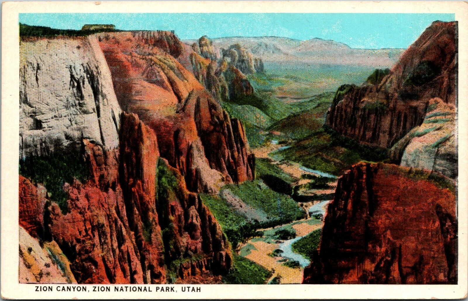 ZION National Park Utah Canyon Postcard Unposted