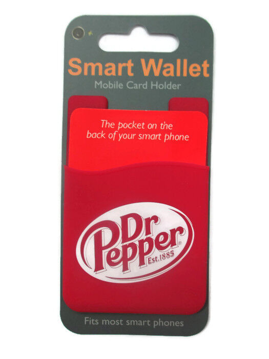 Dr Pepper Self-Adhesive Smart Phone Wallet Cell Phone Card Pocket