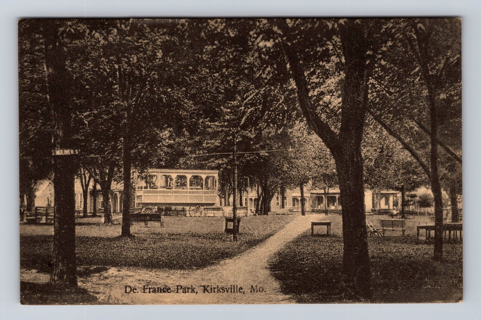 Kirksville MO-Missouri, De France Park, Antique, Vintage c1908 Souvenir Postcard