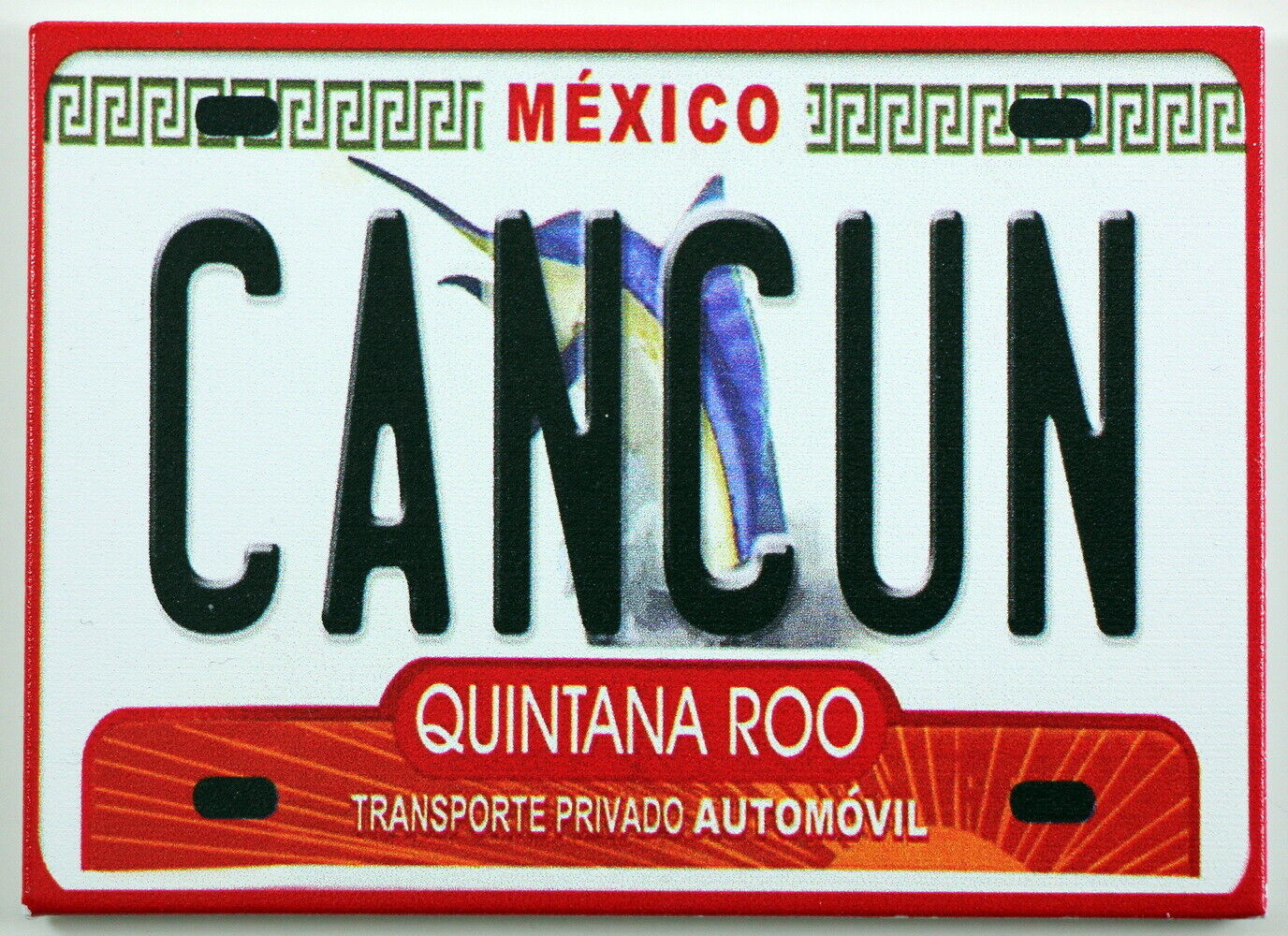 CANCUN MEXICO LICENSE PLATE FRIDGE COLLECTOR'S SOUVENIR MAGNET 2.5