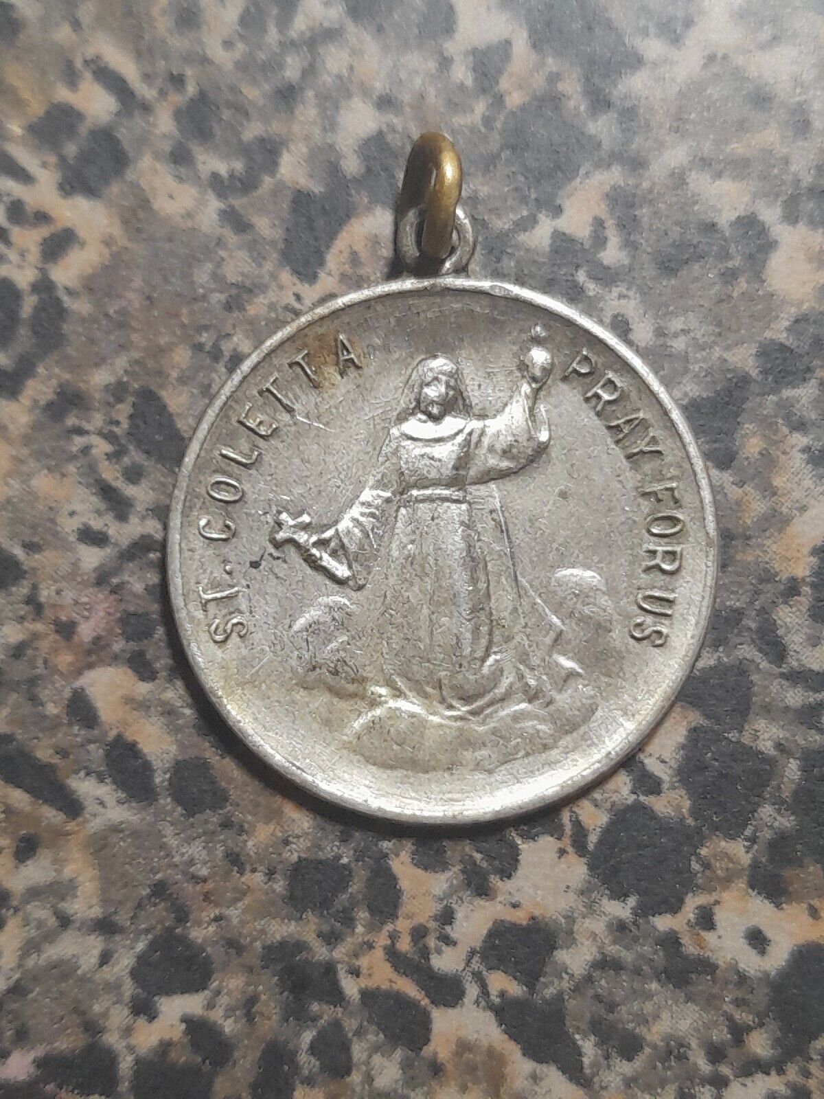 Vintage Saint Coletta Pray for us Medal