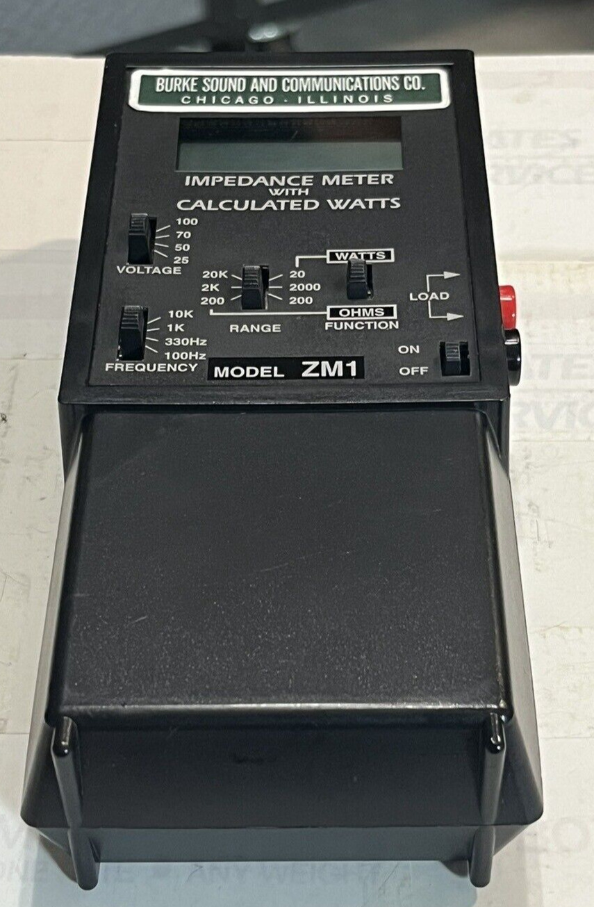 GOLD LINE ZM1 Impedance Meter - Calc. Watts  For 25,50,70, or 100 Volt Systems.
