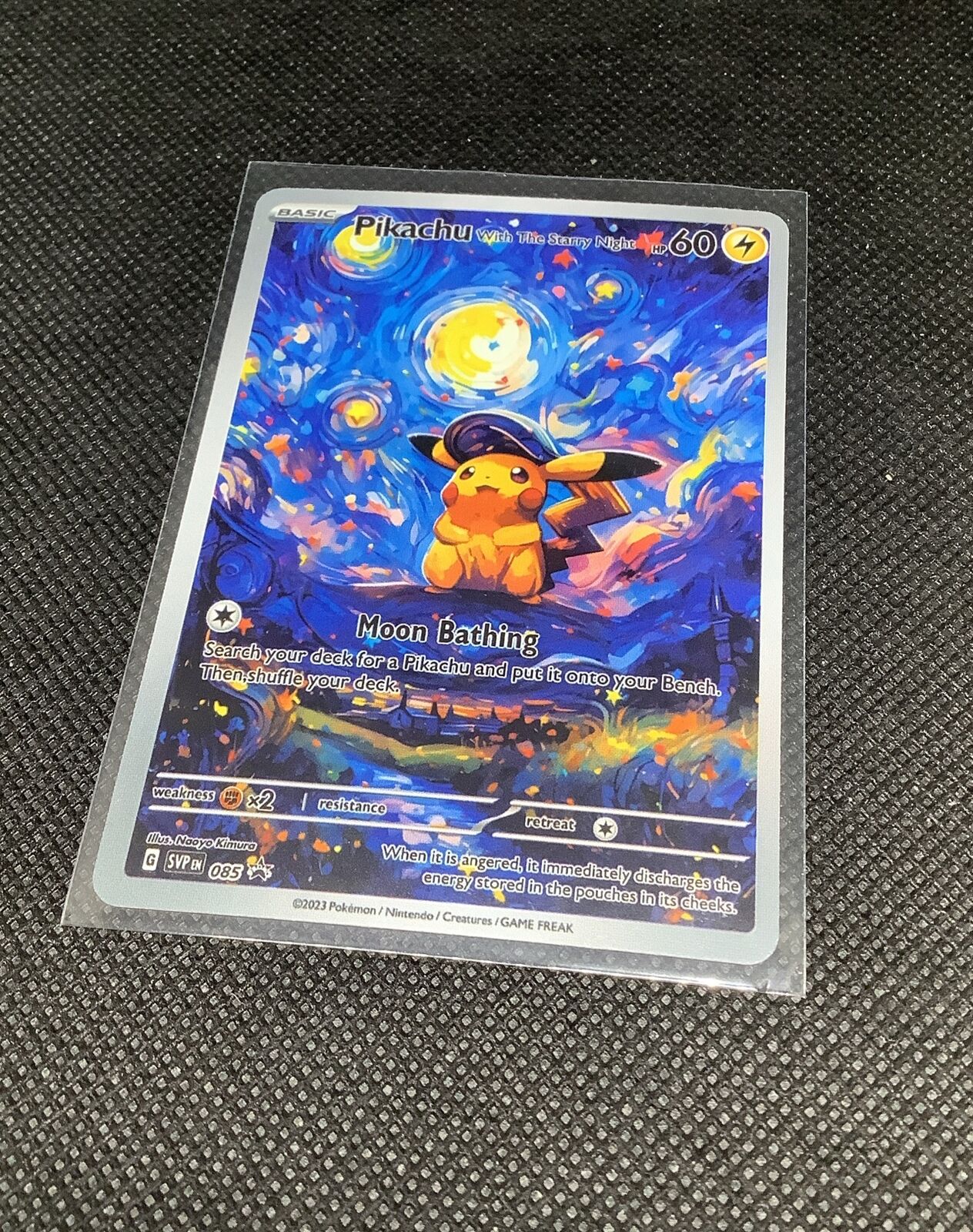 CUSTOM Pikachu Starry Night Van Gogh Pokemon Card Full/ Alt Art Nm