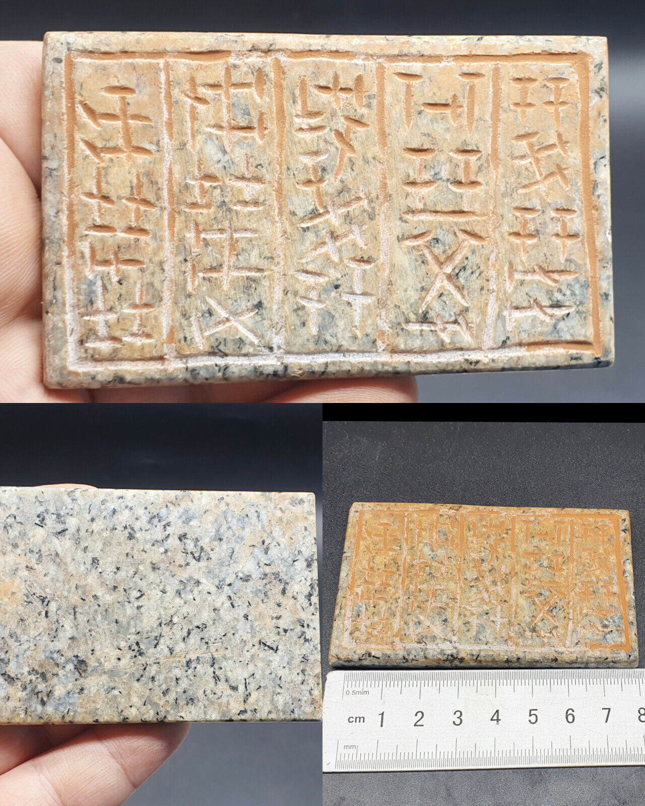 Scare Rare Holy Scripts Unique Stone Wonderful  Ancient Tablet #A1308