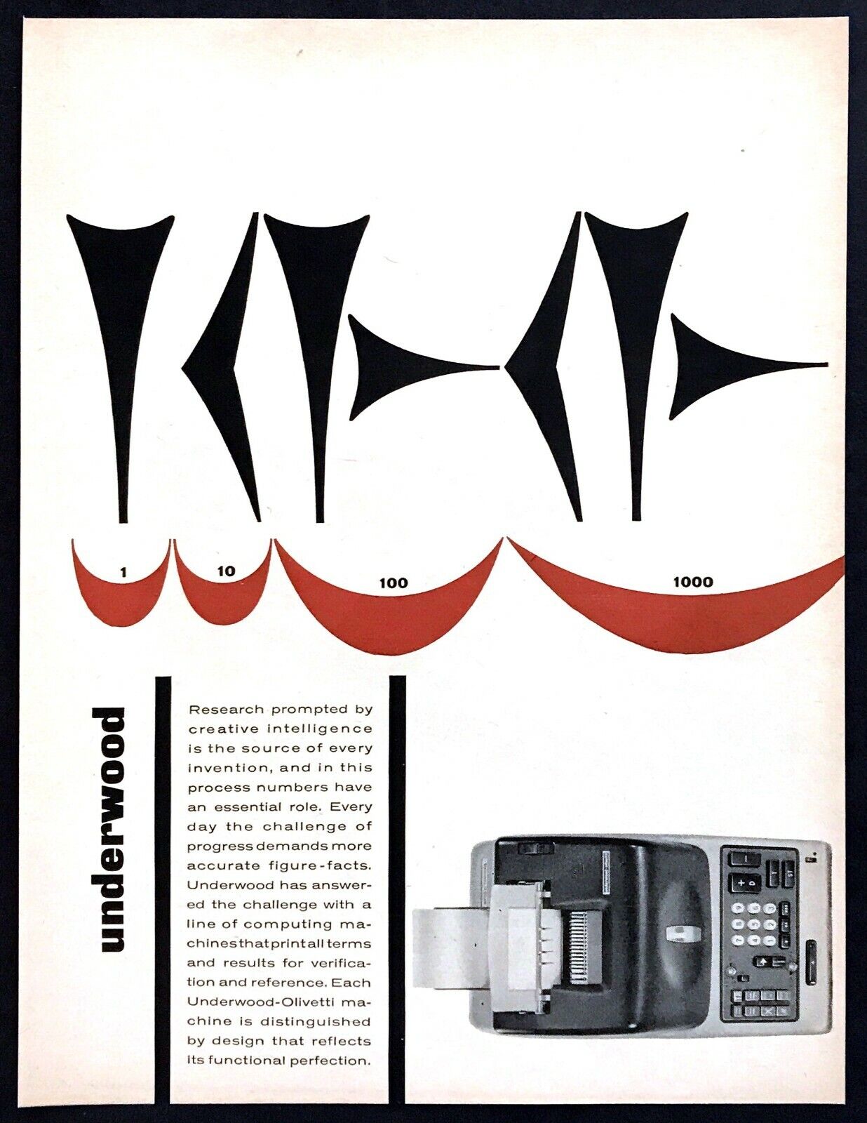 1961 Underwood-Olivetti Adding Machine photo \