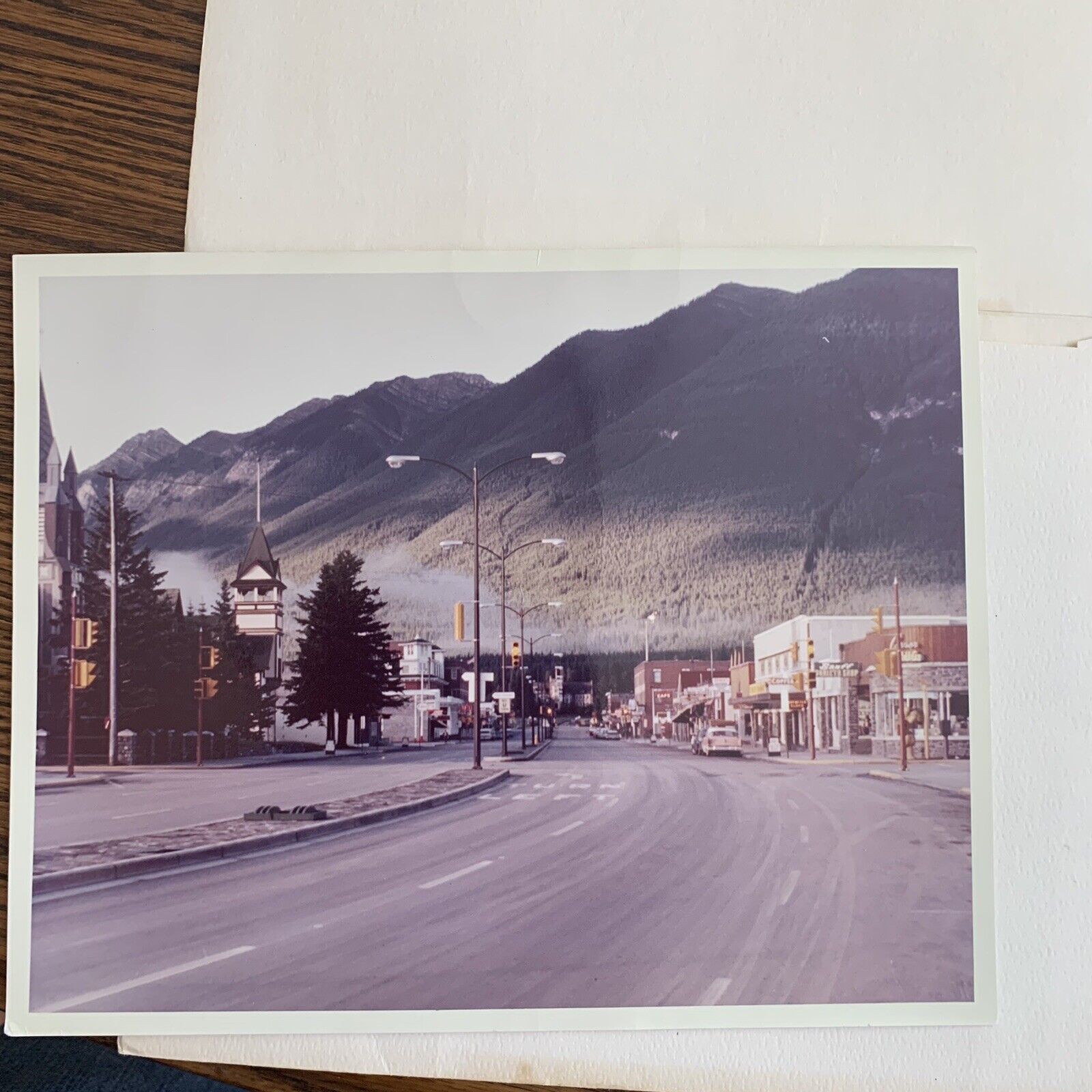 Mountain Town Street Vintage Photograph 1963 Kodak 8x10