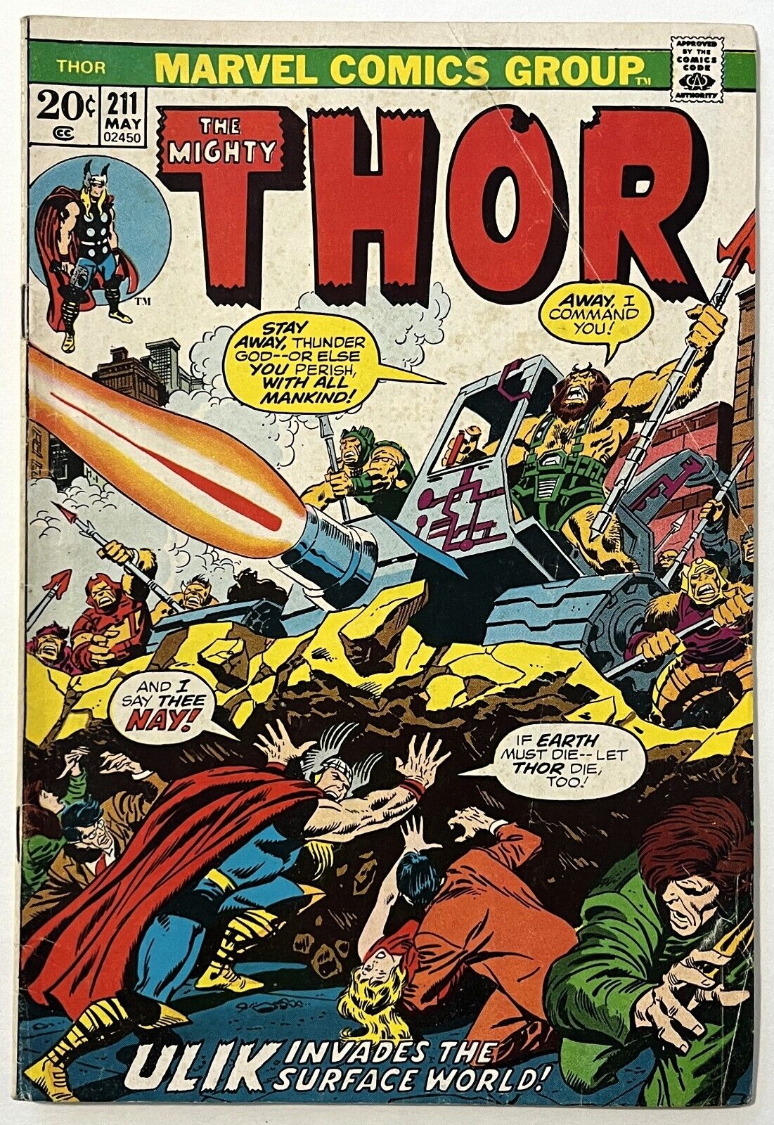 Thor #211 - Marvel Comics 1973 - Low Grade