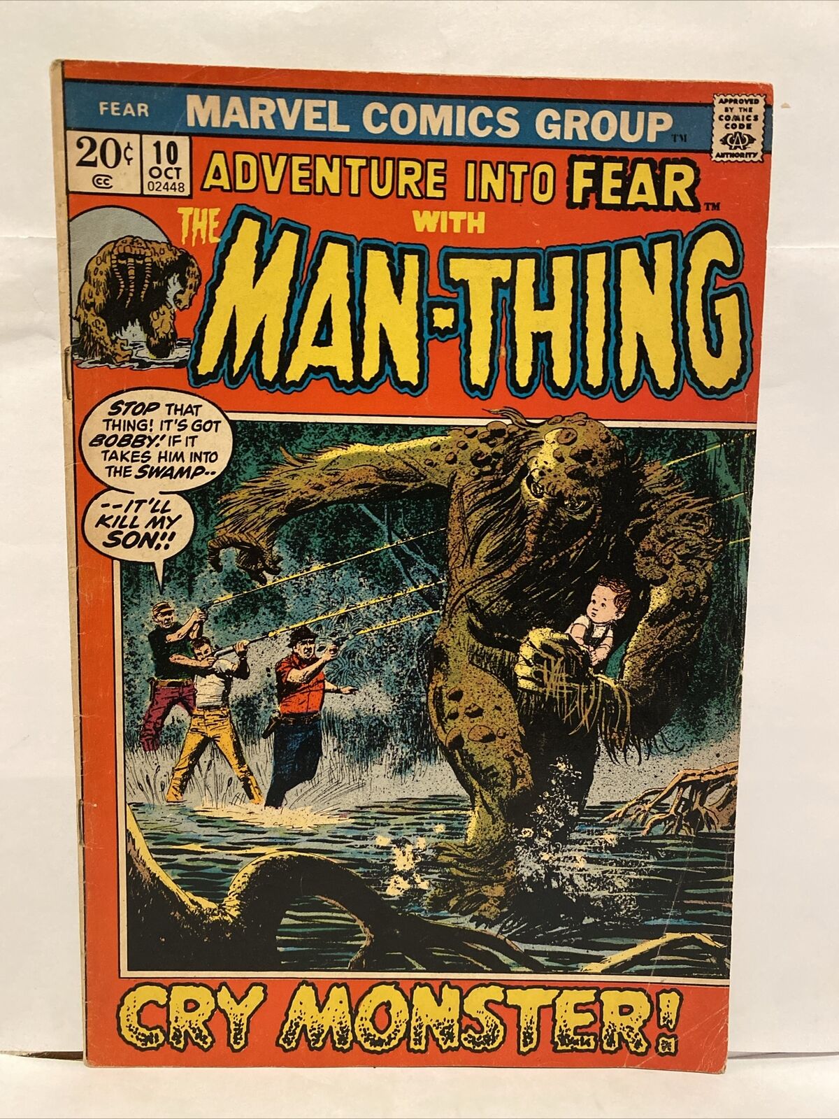 Marvel Adventure into Fear The Man-Thing 10 1st app In a Solo Series Comic Nice