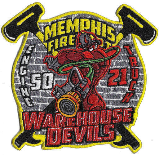 Memphis Engine 50 Truck 21 Warehouse Devils NEW Fire Patch 