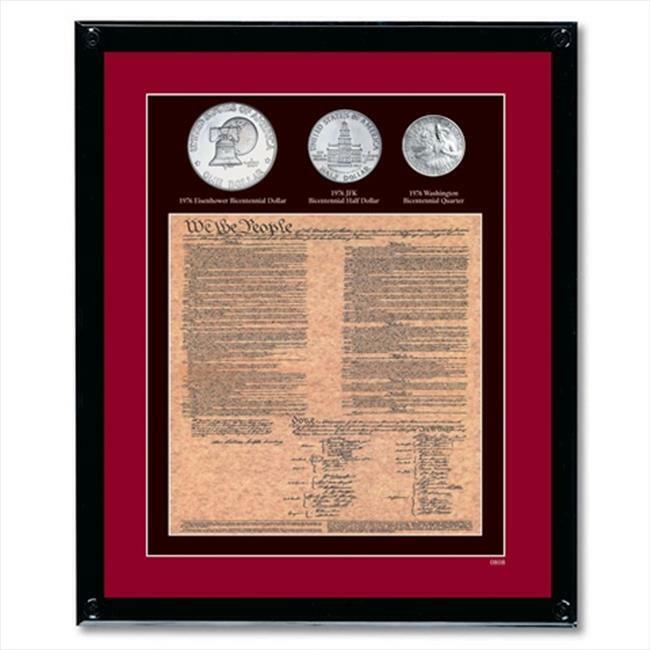 American Coin Treasures 808 Framed U.S. Constitution With All 3 Bicentennial ...