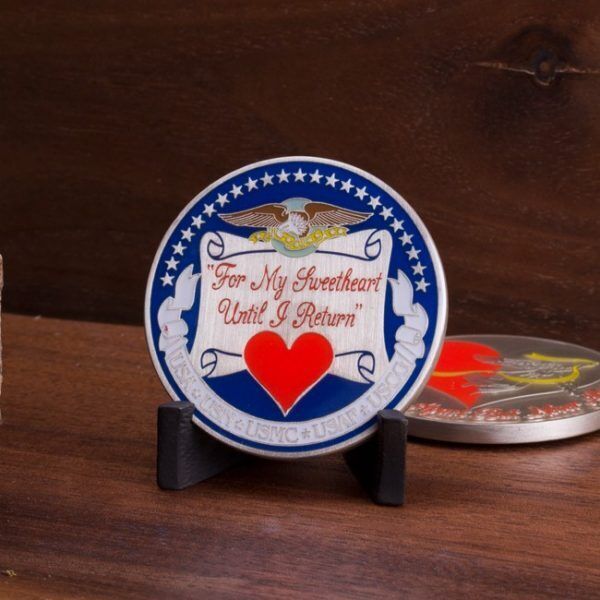 My Heart's Apart But Never Alone Challenge Coin