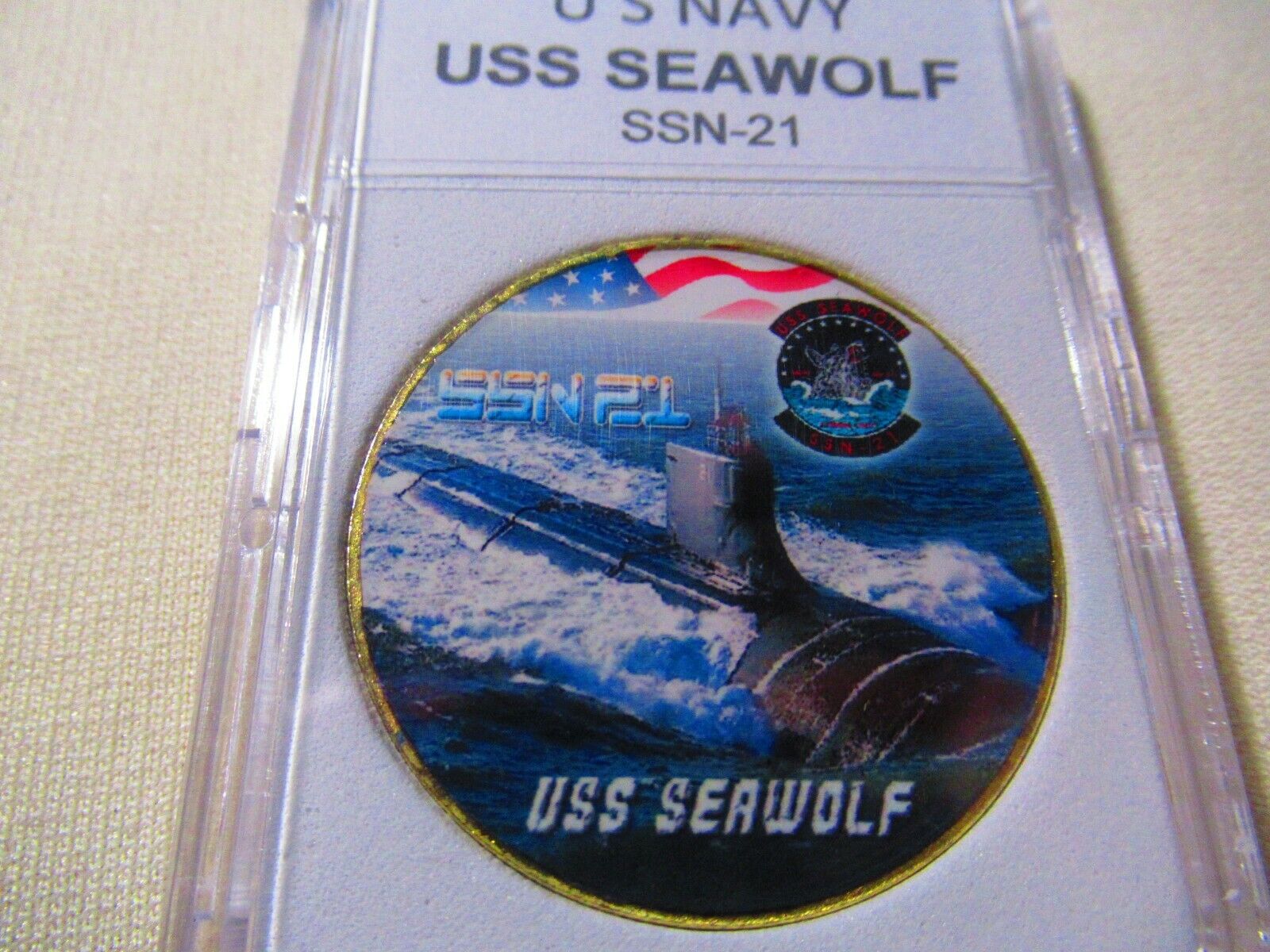 US NAVY SUBMARINE- USS SEAWOLF / SSN-21 Challenge Coin 