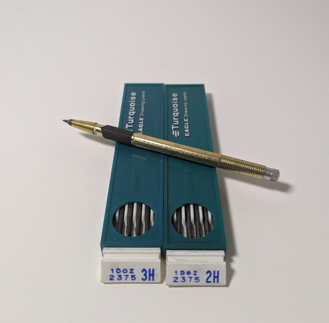 Vintage D. J. Fugle LEADLOK 2mm Mechanical Pencil Lead Holder Damaged Grip