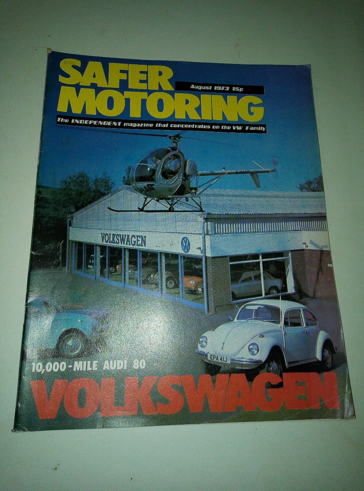 VOLKSWAGEN SAFER MOTORING August 1973 Vintage Illustrated Magazine + Adverts 