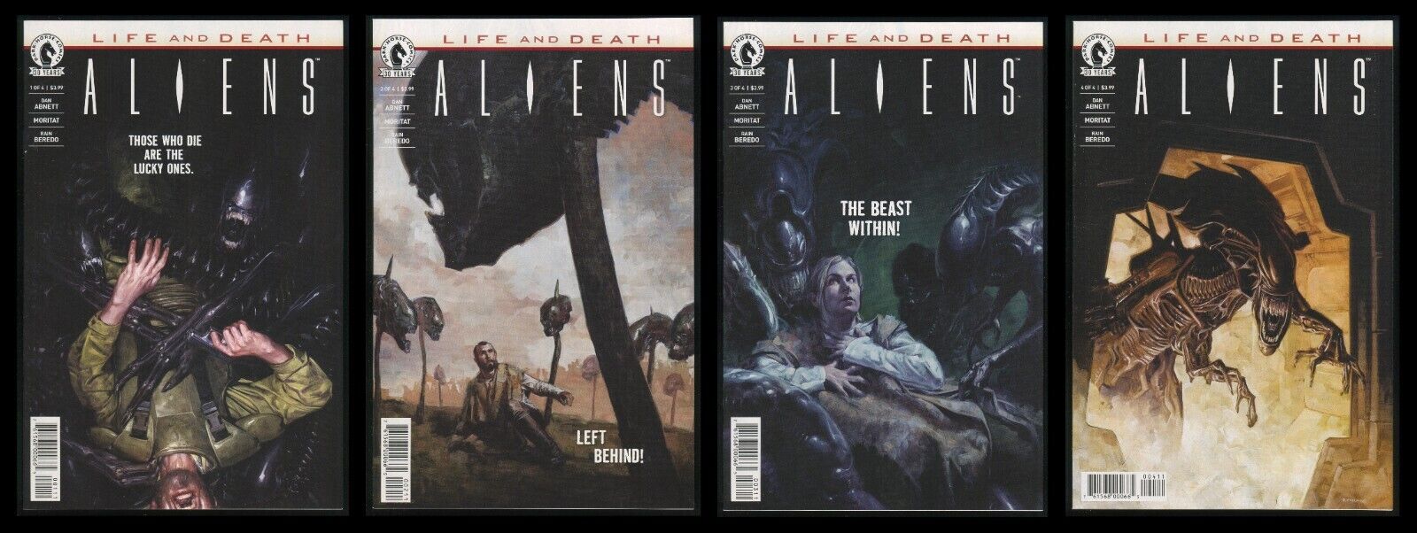Aliens Life and Death Comic Set 1-2-3-4 Lot 43 years after Aliens 1986 Movie 