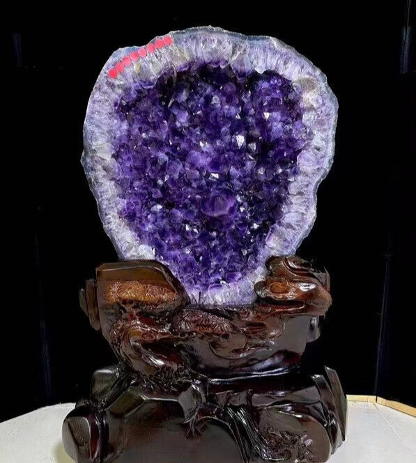176LB Top Natural Amethyst Crystal Church Cathedral Geode Mineral Specimen