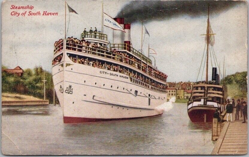 Vintage Great Lakes Ship Postcard \