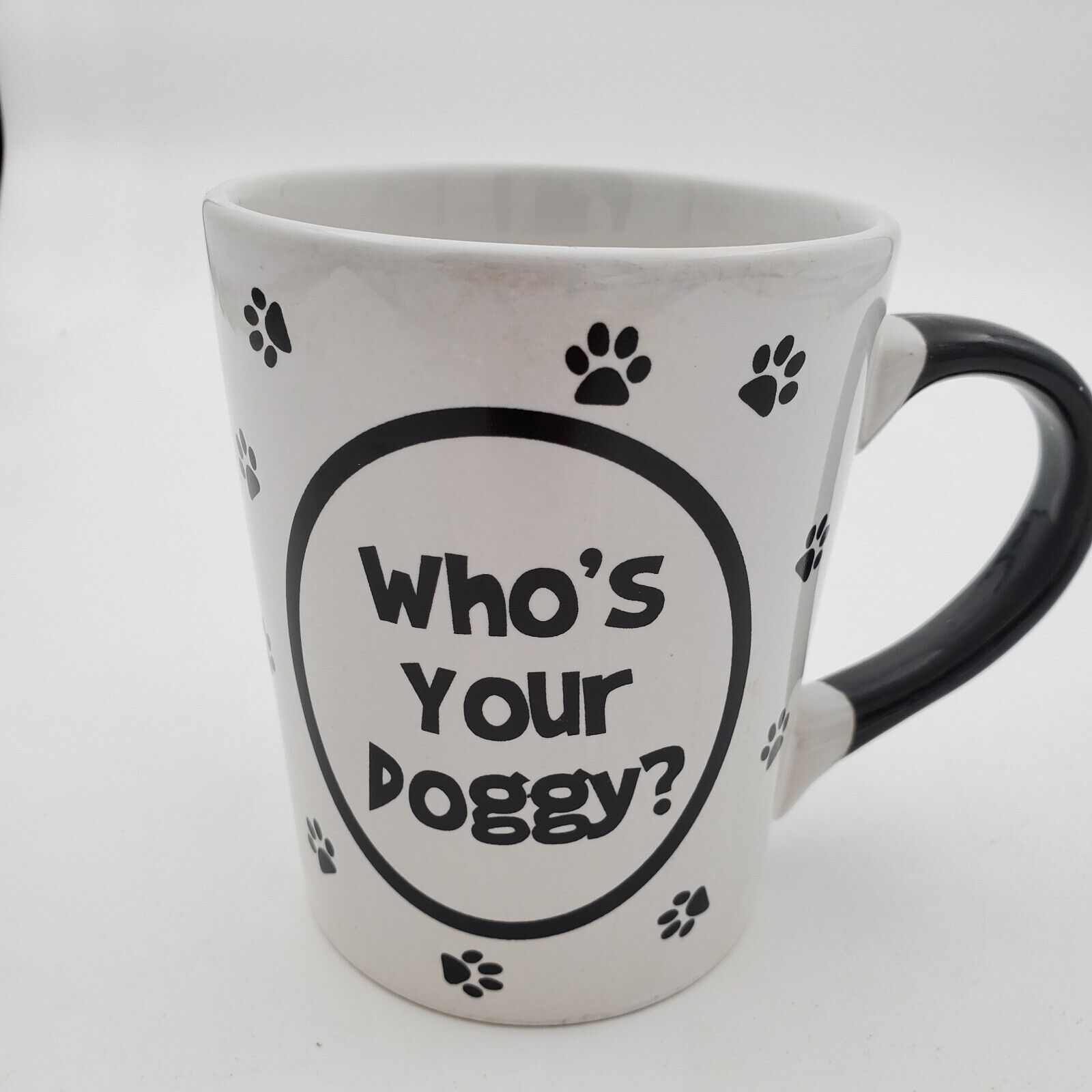Who’s Your Doggy Tumbleweed Coffee Cup Mug Dog Paw Print Pet Lover Gift 12oz