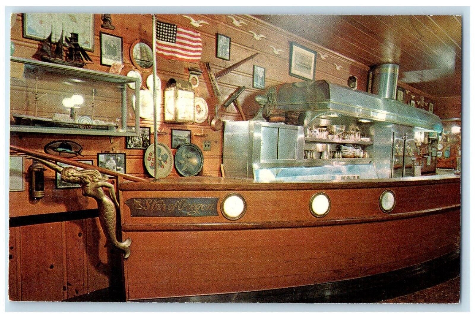 c1960 Wachsmuth Shellfish Restaurant Ankeny Portland Oregon OR Vintage Postcard