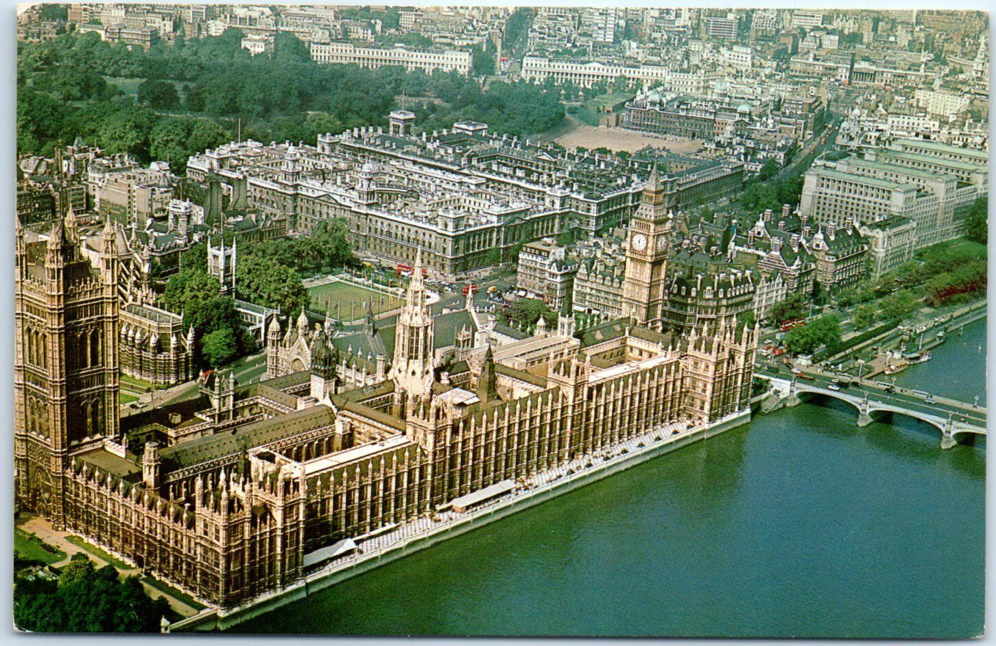 Postcard - Aerial View of London, England